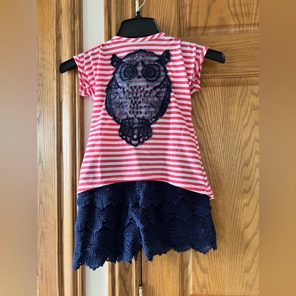 Girls Summer Apparel - Size 7/8 Jenna & Jessie Shirt and Shorts Set
